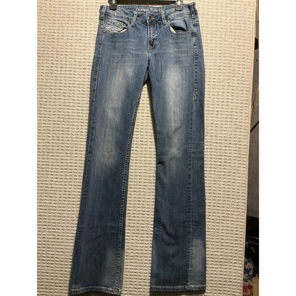 Cowgirl Tuff Jeans Don't Fence Me In Barb Wire Pocket Accent 28x37 (30x37) Boot